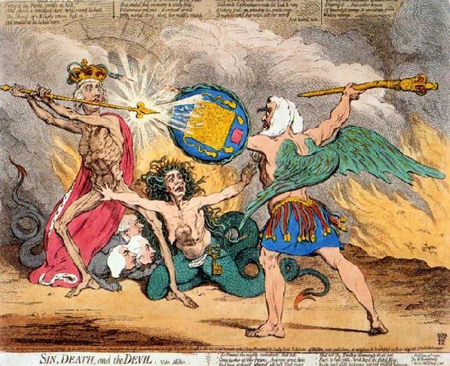 Sin, Death and the Devil, James Gillray